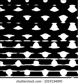 Abstract grunge grid halftone background pattern. Black and white vector line illustration
