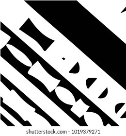 Abstract grunge grid halftone background pattern. Black and white vector line illustration
