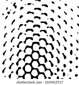 Abstract grunge grid halftone background pattern. Black and white vector line illustration
