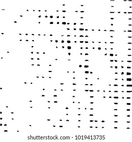 Abstract grunge grid halftone background pattern. Black and white vector line illustration
