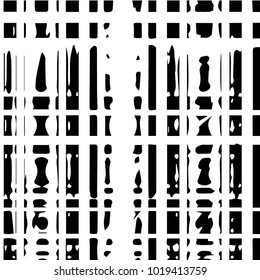 Abstract grunge grid halftone background pattern. Black and white vector line illustration
