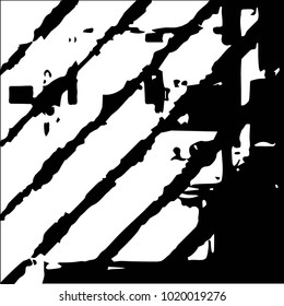 Abstract grunge grid halftone background pattern. Black and white vector line illustration
