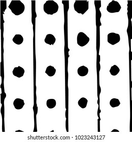 Abstract grunge grid halftone background pattern. Black and white vector line illustration
