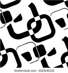 Abstract grunge grid halftone background pattern. Black and white vector line illustration
