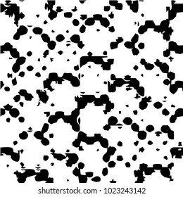 Abstract grunge grid halftone background pattern. Black and white vector line illustration
