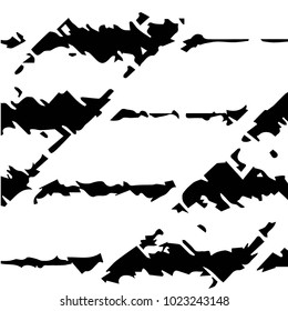 Abstract grunge grid halftone background pattern. Black and white vector line illustration

