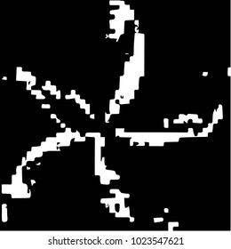 Abstract grunge grid halftone background pattern. Black and white vector line illustration
