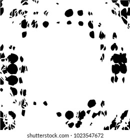 Abstract grunge grid halftone background pattern. Black and white vector line illustration
