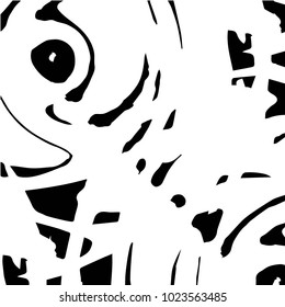 Abstract grunge grid halftone background pattern. Black and white vector line illustration
