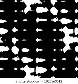 Abstract grunge grid halftone background pattern. Black and white vector line illustration
