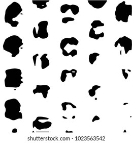 Abstract grunge grid halftone background pattern. Black and white vector line illustration
