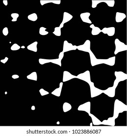 Abstract grunge grid halftone background pattern. Black and white vector line illustration
