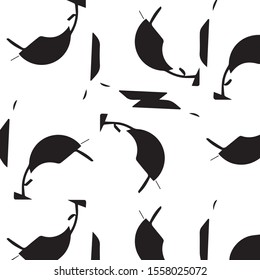 Abstract grunge grid halftone background pattern. Black and white vector line illustration