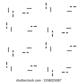 Abstract grunge grid halftone background pattern. Black and white vector line illustration