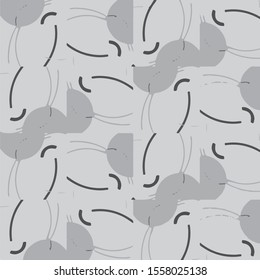 Abstract grunge grid halftone background pattern. Black and white vector line illustration