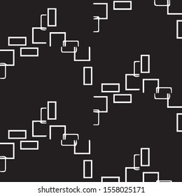 Abstract grunge grid halftone background pattern. Black and white vector line illustration