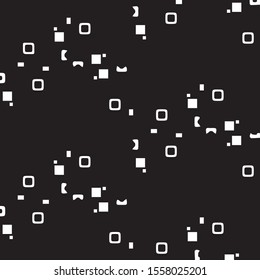Abstract grunge grid halftone background pattern. Black and white vector line illustration
