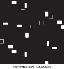 Abstract grunge grid halftone background pattern. Black and white vector line illustration
