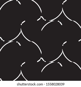 Abstract grunge grid halftone background pattern. Black and white vector line illustration