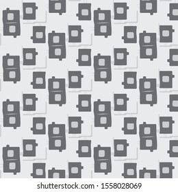 Abstract grunge grid halftone background pattern. Black and white vector line illustration