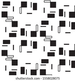 Abstract grunge grid halftone background pattern. Black and white vector line illustration