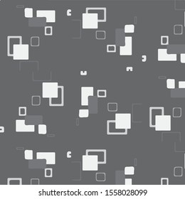 Abstract grunge grid halftone background pattern. Black and white vector line illustration