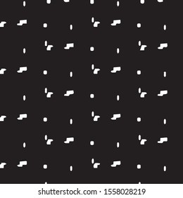 Abstract grunge grid halftone background pattern. Black and white vector line illustration