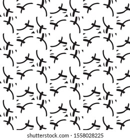Abstract grunge grid halftone background pattern. Black and white vector line illustration