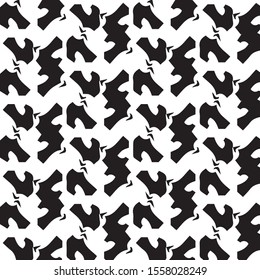 Abstract grunge grid halftone background pattern. Black and white vector line illustration
