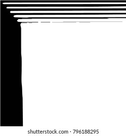 Abstract grunge grid halftone background pattern. Black and white vector line illustration