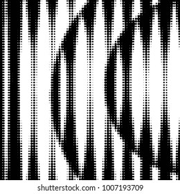 Abstract grunge grid polka dot halftone background pattern. Spotted black and white vector line illustration
