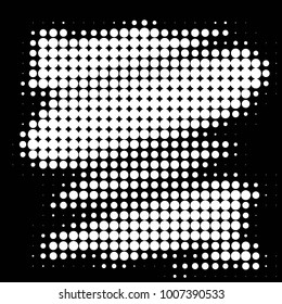 Abstract grunge grid polka dot halftone background pattern. Spotted black and white line illustration

