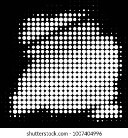 Abstract grunge grid polka dot halftone background pattern. Spotted black and white line illustration
