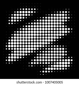 Abstract grunge grid polka dot halftone background pattern. Spotted black and white line illustration
