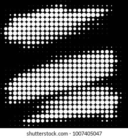 Abstract grunge grid polka dot halftone background pattern. Spotted black and white line illustration

