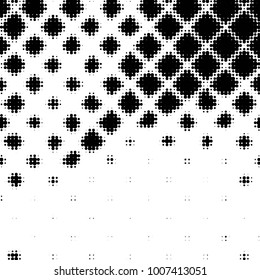 Abstract grunge grid polka dot halftone background pattern. Spotted black and white line illustration
