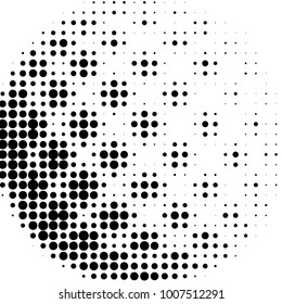 Abstract grunge grid polka dot halftone background pattern. Spotted black and white line illustration
