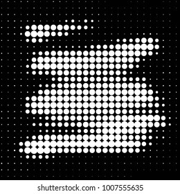 Abstract grunge grid polka dot halftone background pattern. Spotted black and white line illustration

