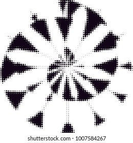 Abstract grunge grid polka dot halftone background pattern. Spotted black and white line illustration
