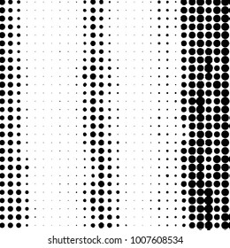 Abstract grunge grid polka dot halftone background pattern. Spotted black and white line illustration
