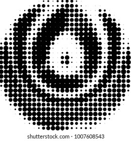 Abstract grunge grid polka dot halftone background pattern. Spotted black and white line illustration

