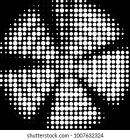 Abstract grunge grid polka dot halftone background pattern. Spotted black and white line illustration
