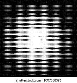 Abstract grunge grid polka dot halftone background pattern. Spotted black and white line illustration
