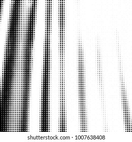 Abstract grunge grid polka dot halftone background pattern. Spotted black and white line illustration
