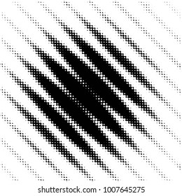 Abstract grunge grid polka dot halftone background pattern. Spotted black and white line illustration
