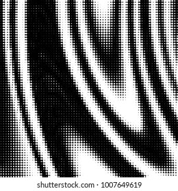 Abstract grunge grid polka dot halftone background pattern. Spotted black and white line illustration
