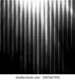 Abstract grunge grid polka dot halftone background pattern. Spotted black and white line illustration
