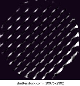 Abstract grunge grid polka dot halftone background pattern. Spotted black and white line illustration
