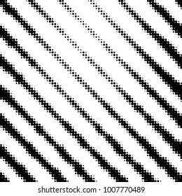Abstract grunge grid polka dot halftone background pattern. Spotted black and white vector line illustration
