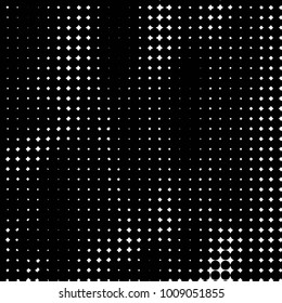 Abstract grunge grid polka dot halftone background pattern. Spotted black and white vector line illustration
